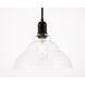 Gil 1 Light 11 inch Black Pendant Ceiling Light