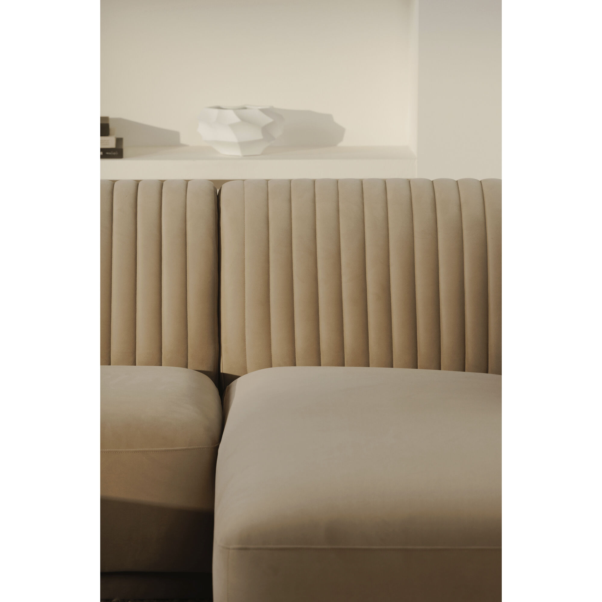 Zandro Beige Sectional, Right