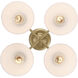 Dorinda 4 Light 18 inch Brushed Champagne Brass Semi-Flush Mount Ceiling Light