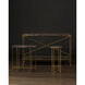 Flying 23.25 X 22 inch Natural and Gold Side Table