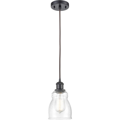 Ballston Ellery 1 Light 5 inch Oil Rubbed Bronze Mini Pendant Ceiling Light in Seedy Glass, Ballston