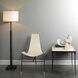 Abilene Off White and Black Forged Iron Lounge Chair
