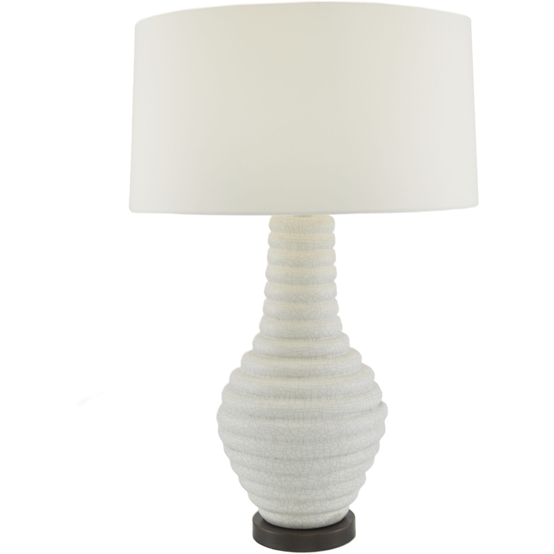 Bartoli 29 inch 150 watt Ivory Stained Crackle Lamp Portable Light