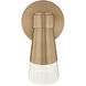 Fusion Collection - Lugano Family 1 Light 4.75 inch Brushed Brass and Ribbed Clear ADA Wall Sconce Wall Light, EVOLV