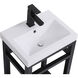 Raya 18 X 13.5 X 34 inch Black and White Vanity Sink Set