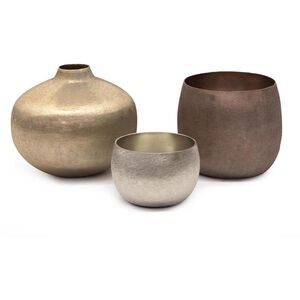 Mink Medley Artisan Vases, Set of 3
