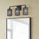 Twinewell 3 Light 23 inch Black Vanity Wall Sconce Wall Light