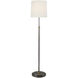 Thomas O'Brien Bryant 44 inch 150.00 watt Bronze and Hand-Rubbed Antique Brass Floor Lamp Portable Light in Linen