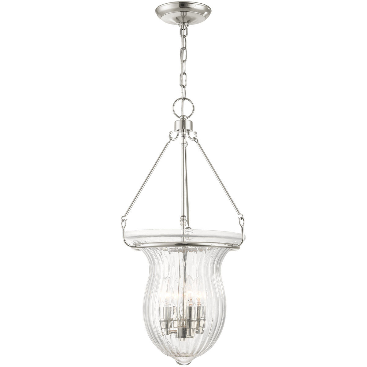 Andover 4 Light 14 inch Polished Nickel Pendant Ceiling Light