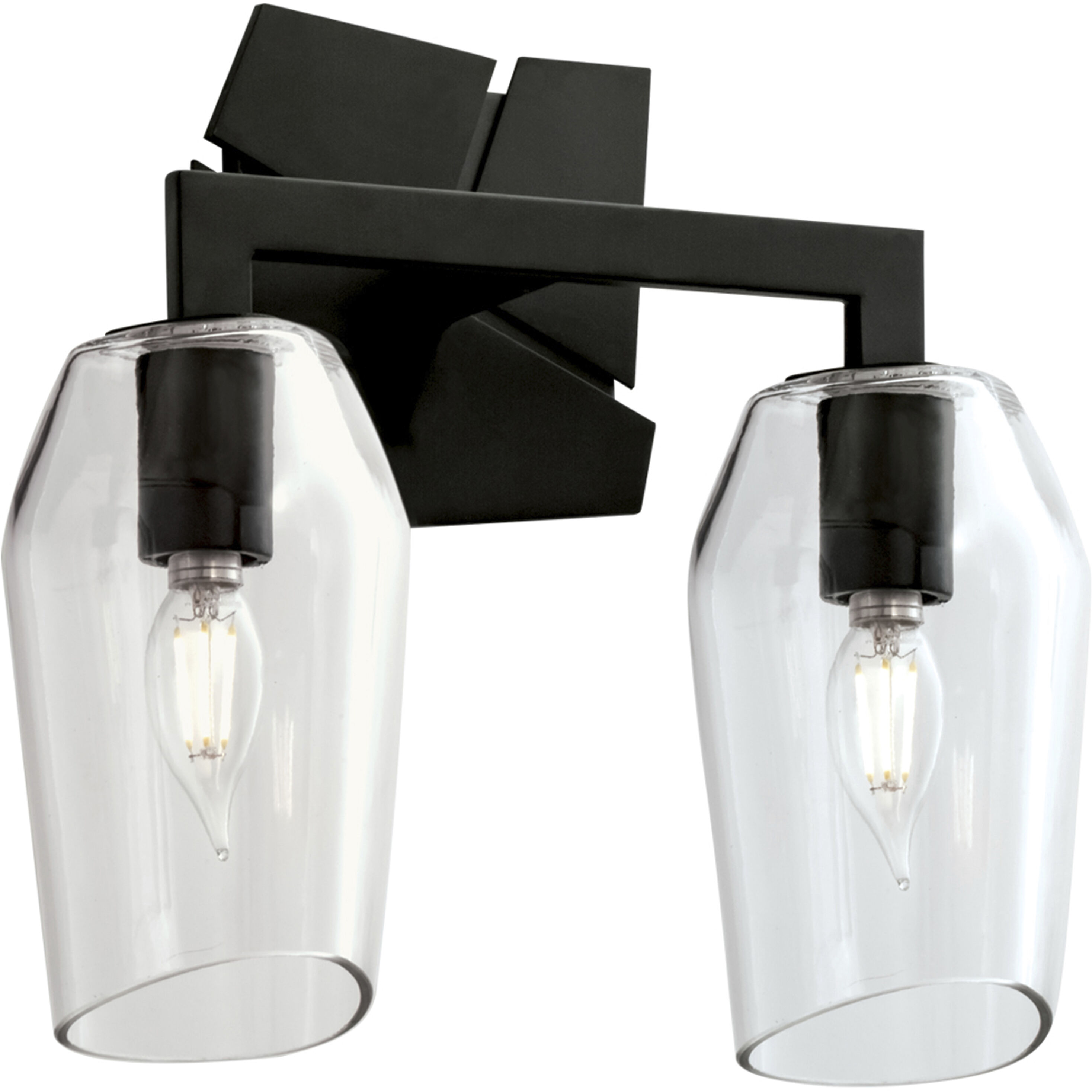 Gaia Vanity Light Wall Light in Acid Dipped Black