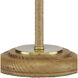 Sirocco 22.25 inch 40 watt Natural and Antique Brass Desk Lamp Portable Light