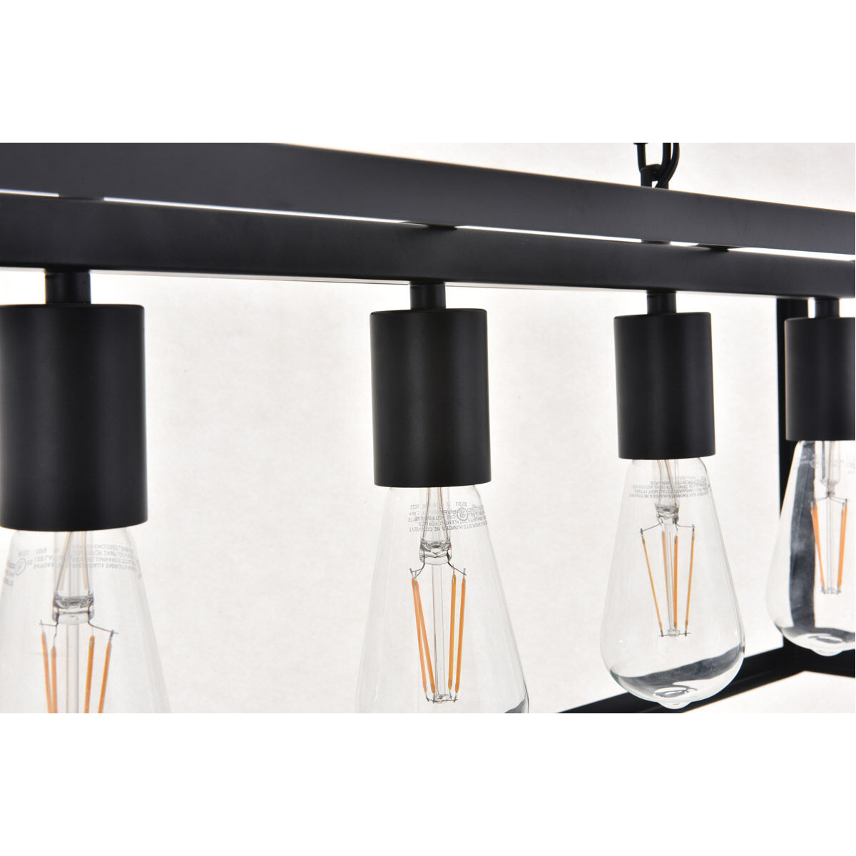 Resolute 5 Light 38 inch Black Pendant Ceiling Light