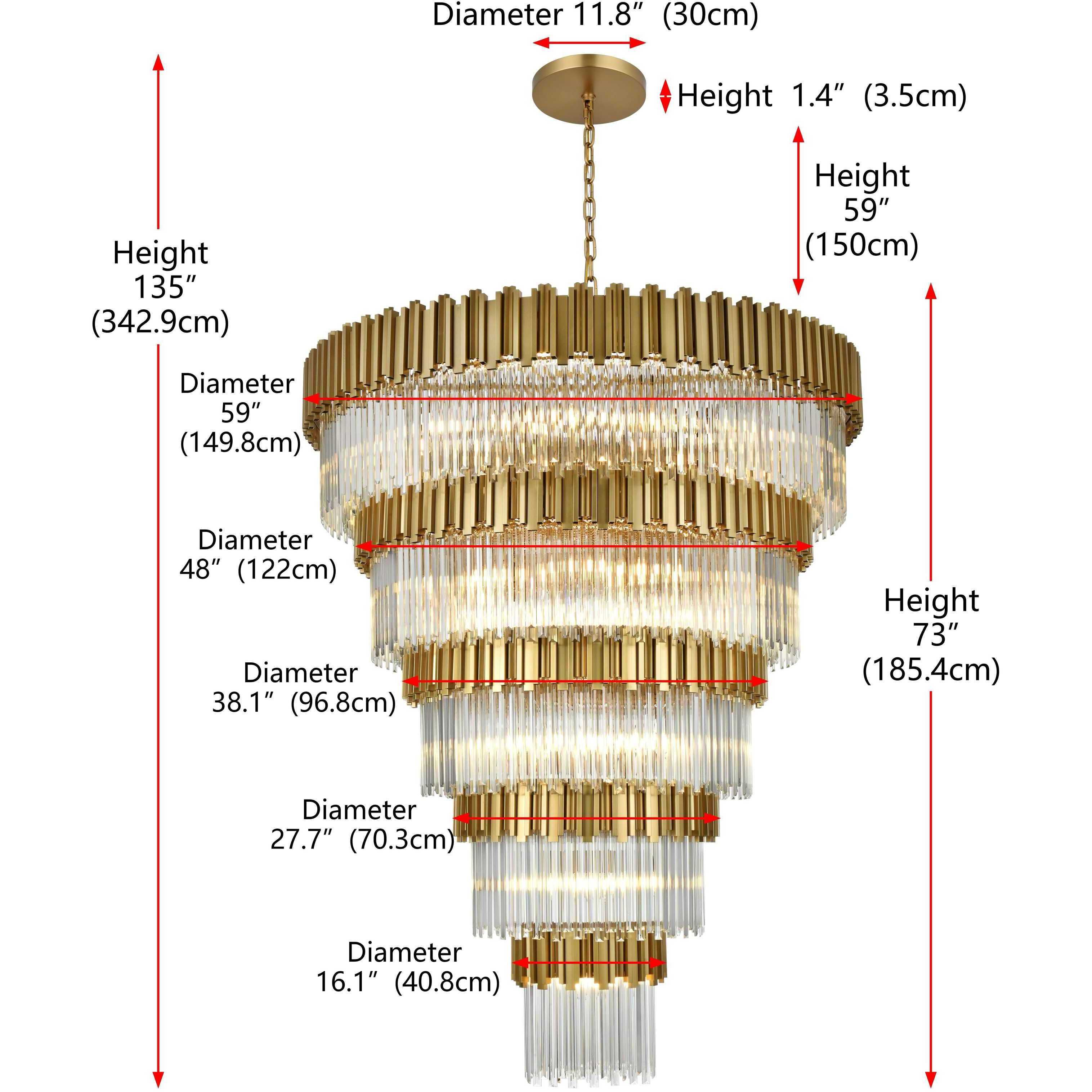 Willow 43 Light 59 inch Satin Gold Chandelier Ceiling Light