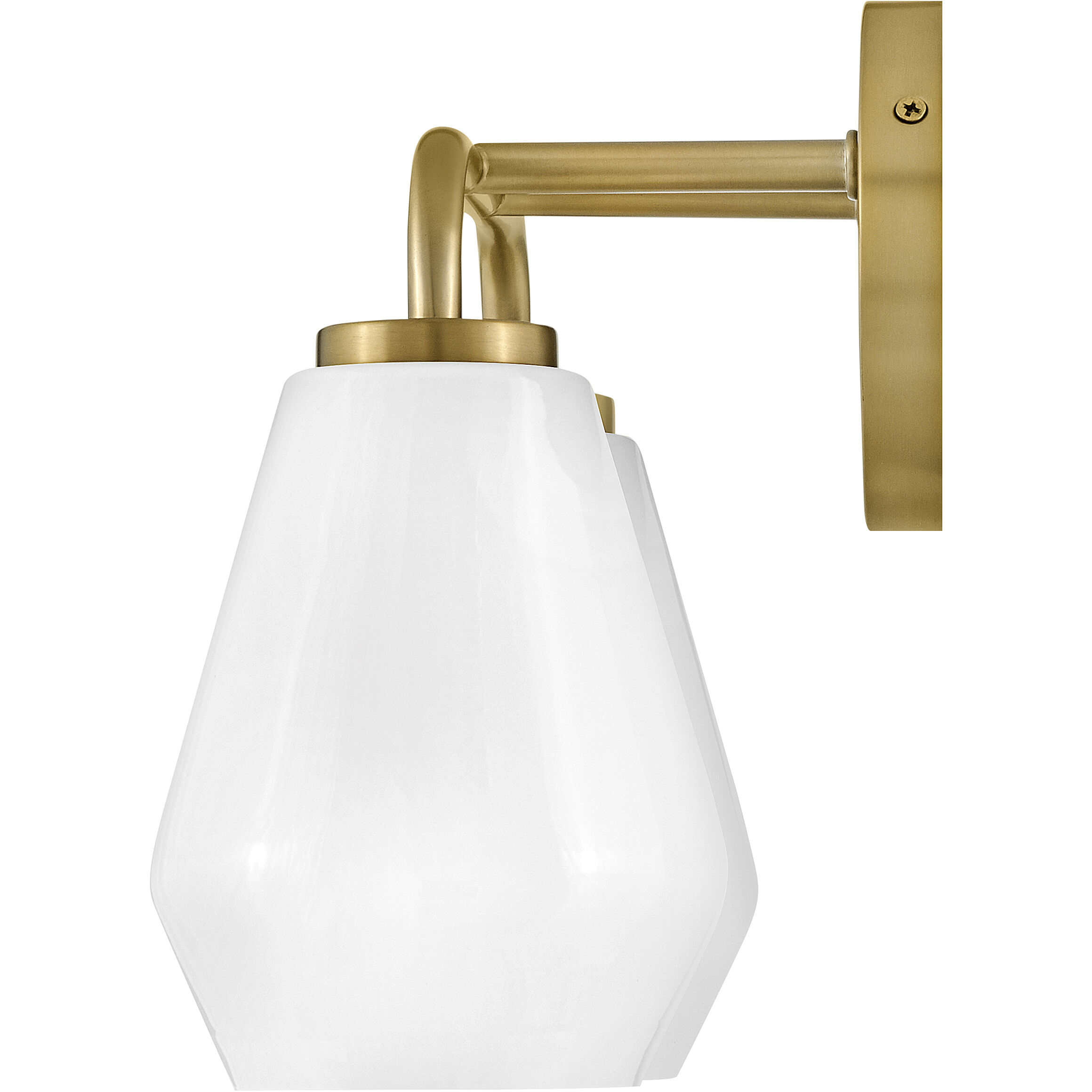 Gio LED 14.75 inch Lacquered Brass Bath Light Wall Light