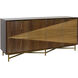 Cameron Walnut and Natural and Gold Cabinet