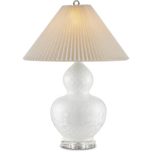 Robineau 24.75 inch 75 watt Off-White and Clear Table Lamp Portable Light