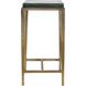 Preston 24 X 12.2 inch Antiqued Brass and Glass Accent Table