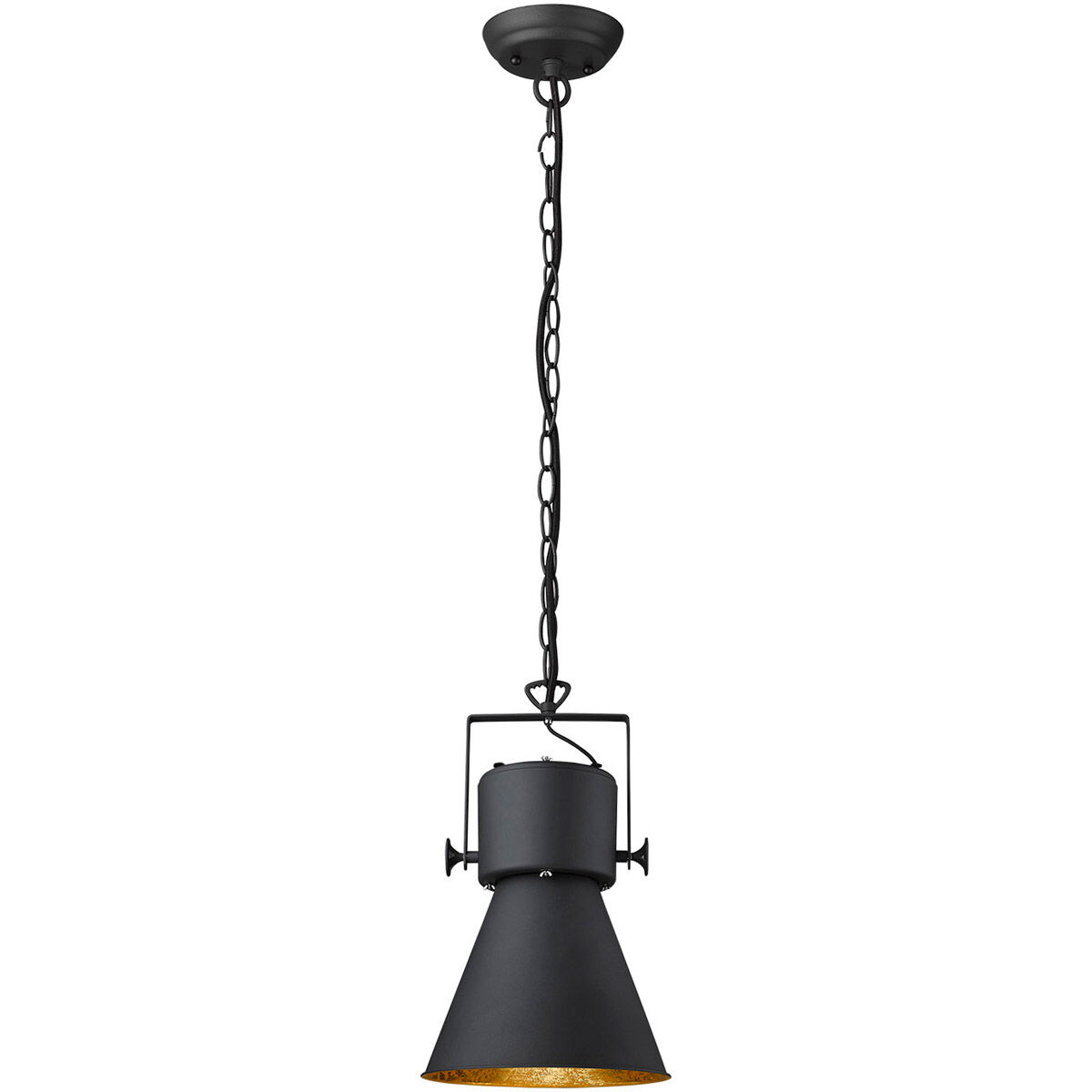 Crew 1 Light 17 inch Matte Black Pendant Ceiling Light