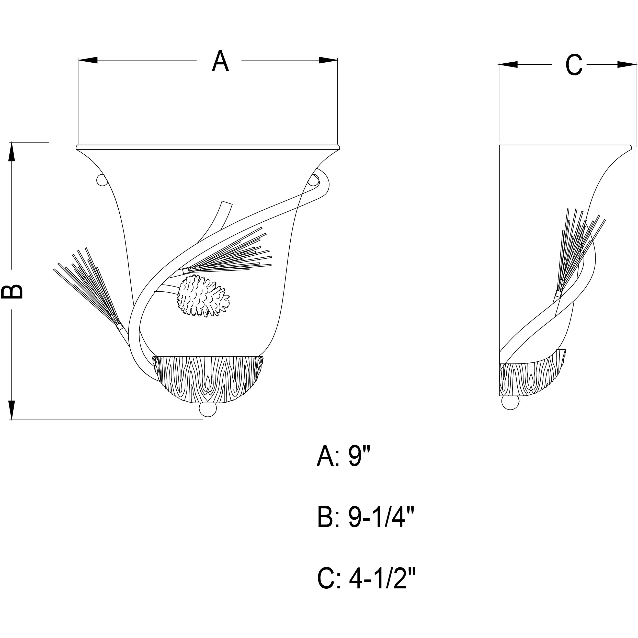 Sierra LED 9 inch Black Walnut Wall Light
