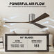 Atlas Irene-3H 60 inch Brushed Nickel with Walnut Tone Blades Flush Mount Paddle Fan