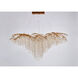 Canada LED 43 inch Gold Chandelier Ceiling Light, Crystal