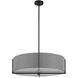 Preston 4 Light 26 inch Matte Black with Grey Linear Pendant Ceiling Light