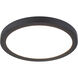Round LED 7 inch Black Flush Mount Ceiling Light in 3000K