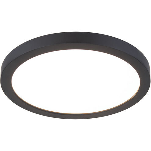 Round LED 7 inch Black Flush Mount Ceiling Light in 3000K
