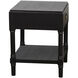 Samantha 20 X 15.75 inch Black and Antique Gold Accent Table