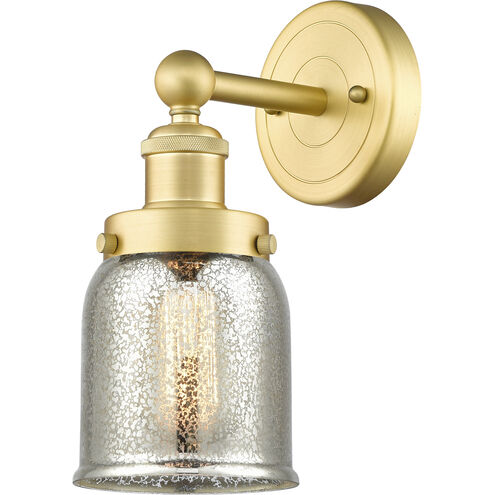 Bell 1 Light 6.5 inch Satin Gold Sconce Wall Light in Silver Plated Mercury Glass, Small