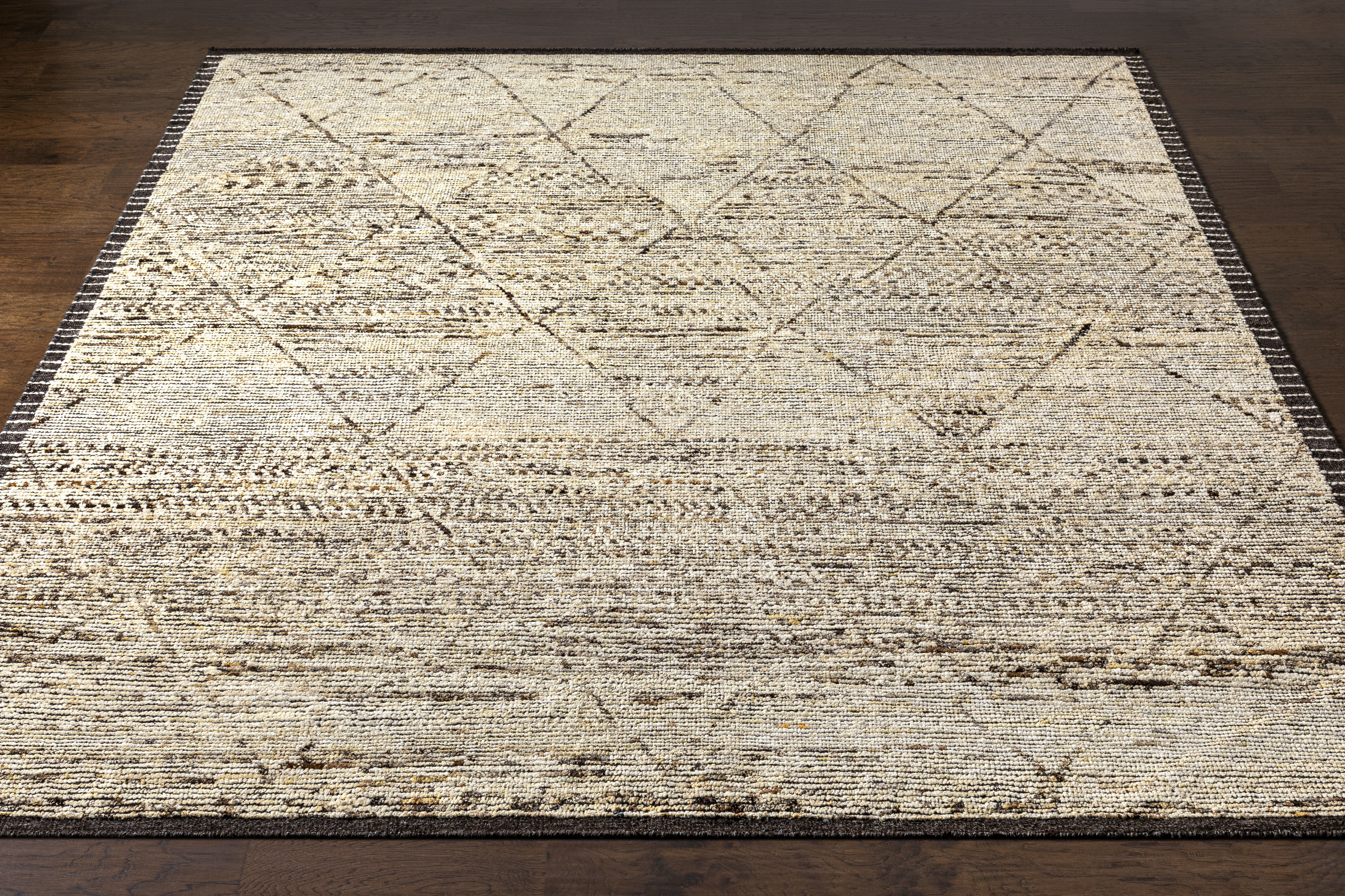 Khyber 180 X 144 inch Brown Rug, Rectangle