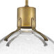 Argo LED 14 inch Heritage Brass Indoor Pendant Ceiling Light in Heritage Brass / Clear Seedy