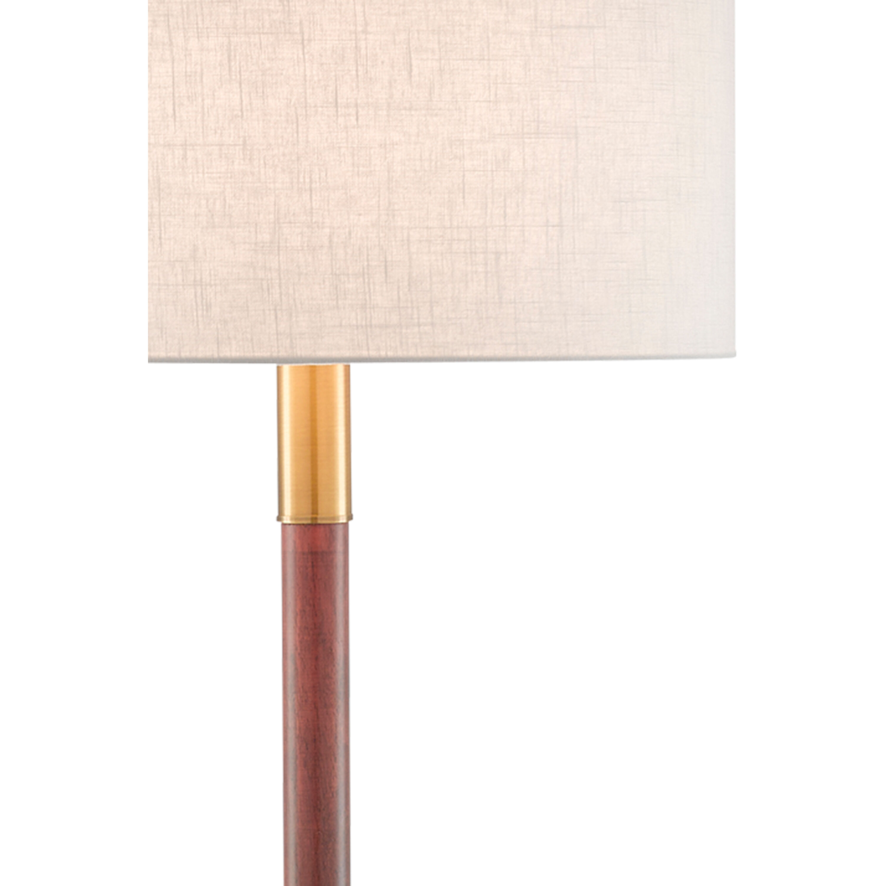 Bravo 66.25 inch 150 watt Mahogany/Antique Brass Floor Lamp Portable Light