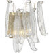 Regent Wall Sconce Wall Light in Clear Crackled Glass
