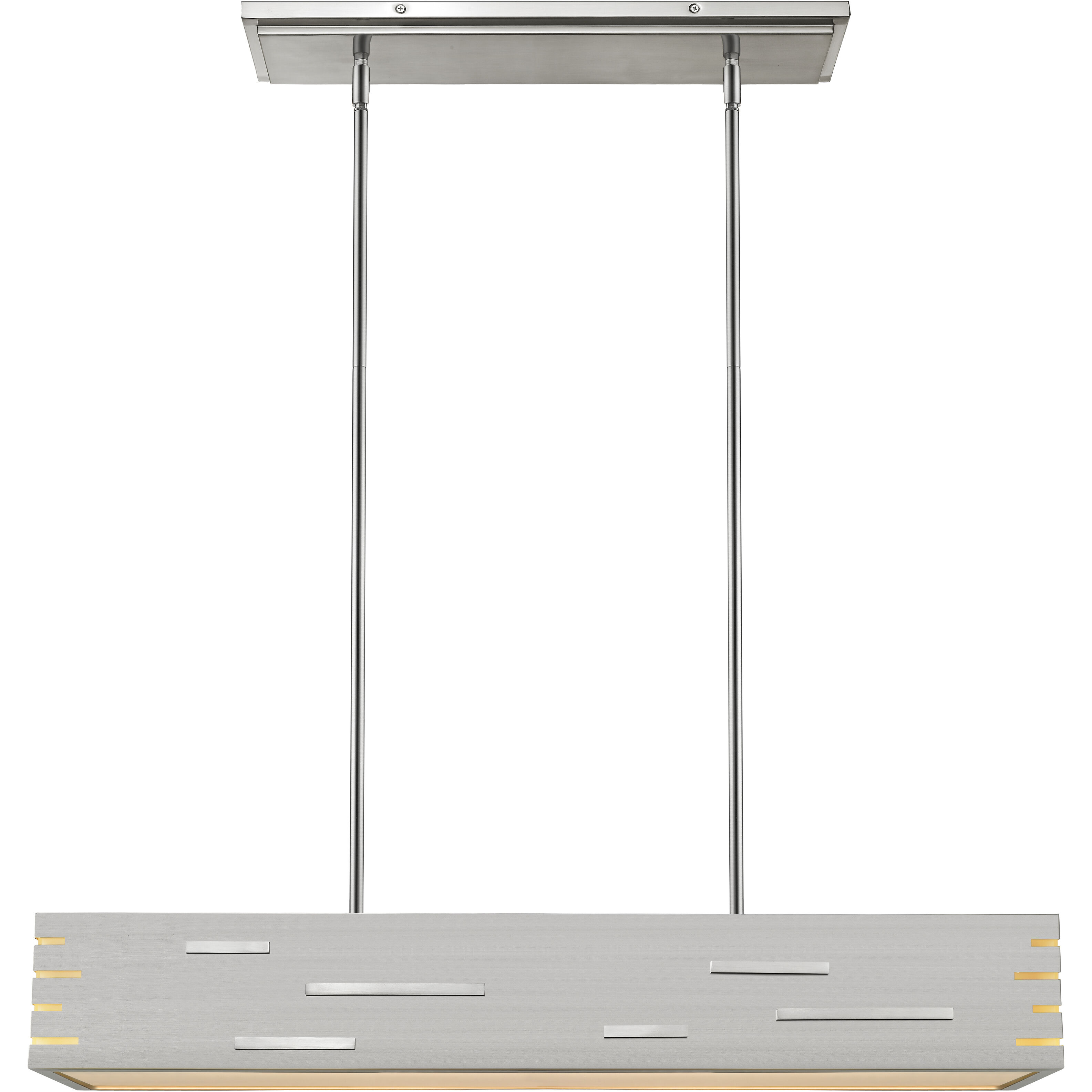 Loek LED 34 inch Brushed Nickel Linear Chandelier Ceiling Light