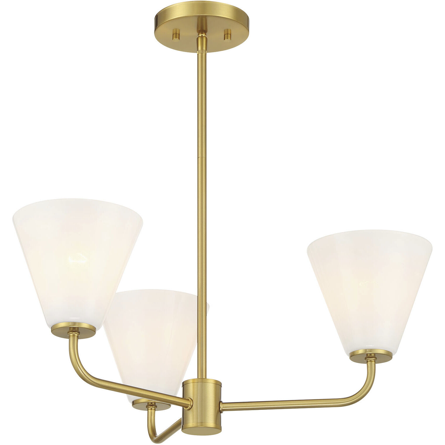 Blair 3 Light 24 inch Warm Brass Chandelier Ceiling Light