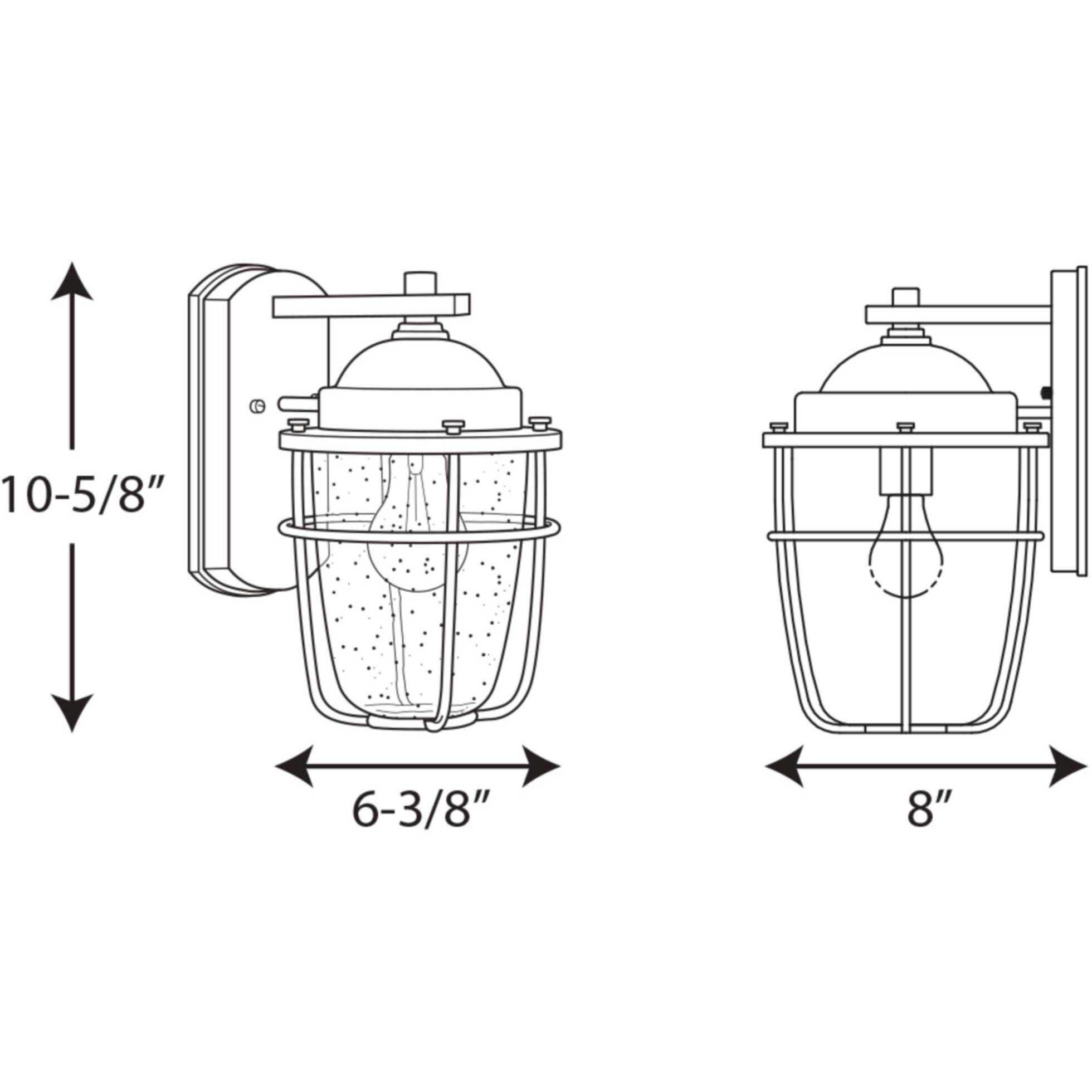 Holcombe 1 Light 11 inch Textured Black Outdoor Wall Lantern, Small