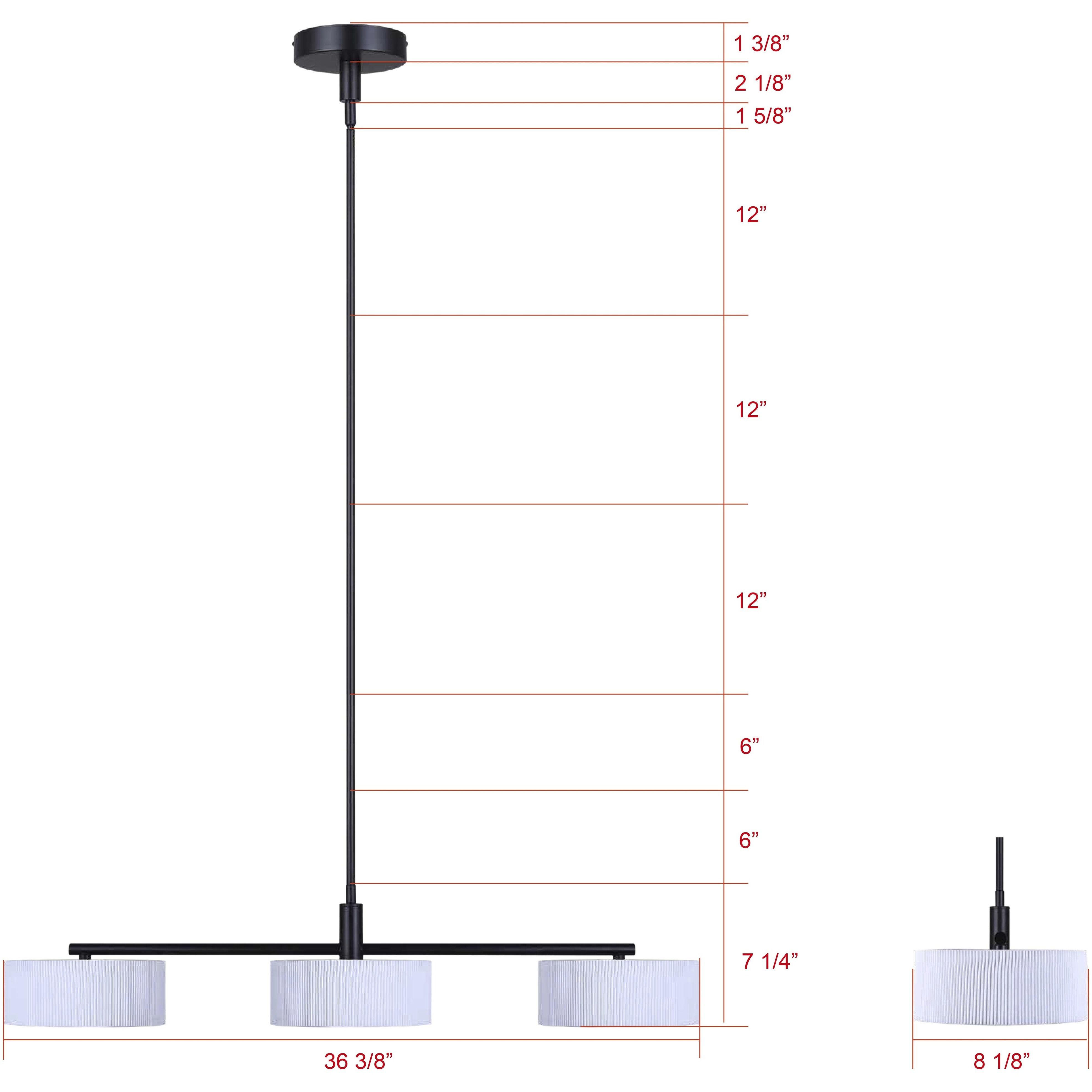 Carmynn LED 8.13 inch Black Pendant Ceiling Light
