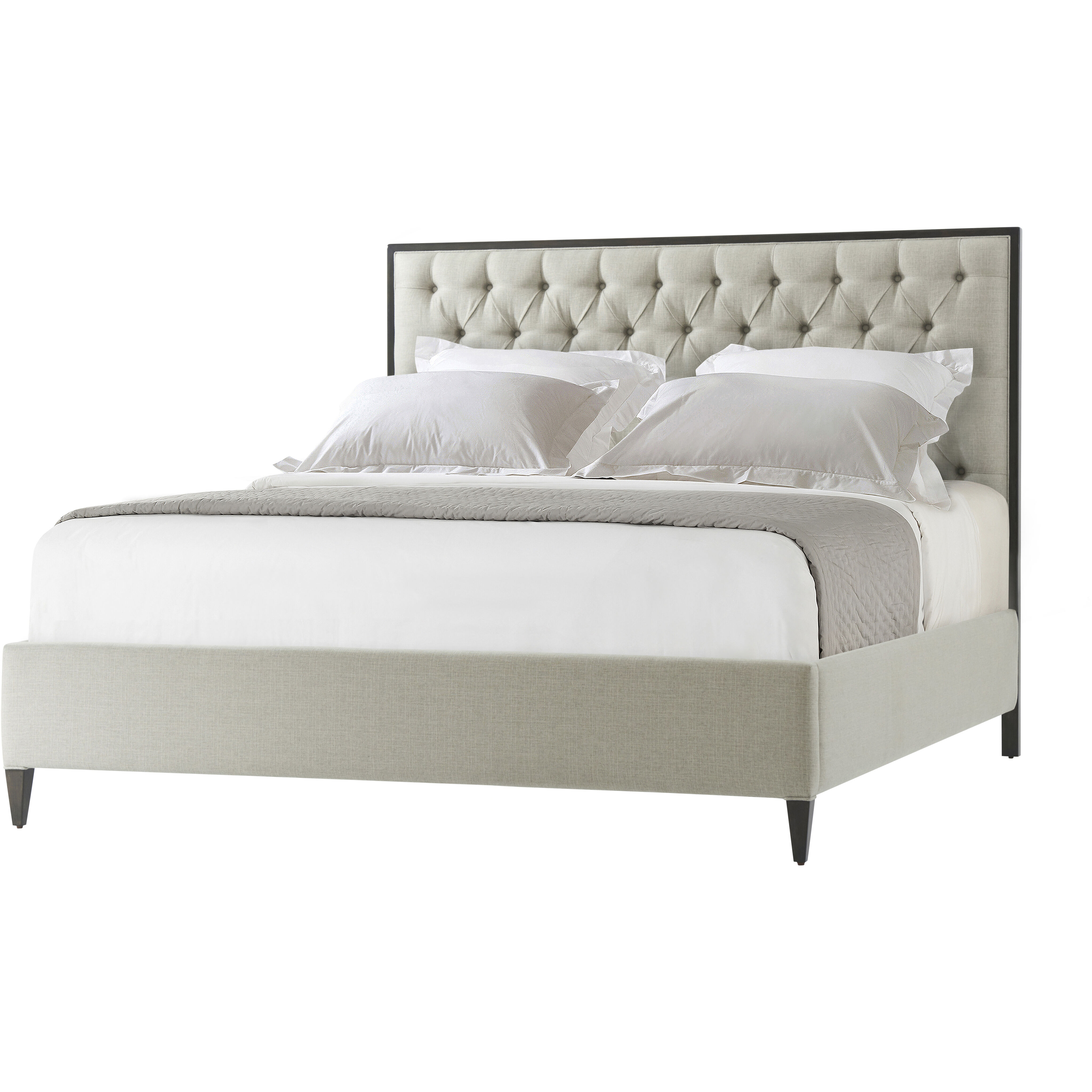 Talbot Ossian California King Bed, Wooden, Upholstered