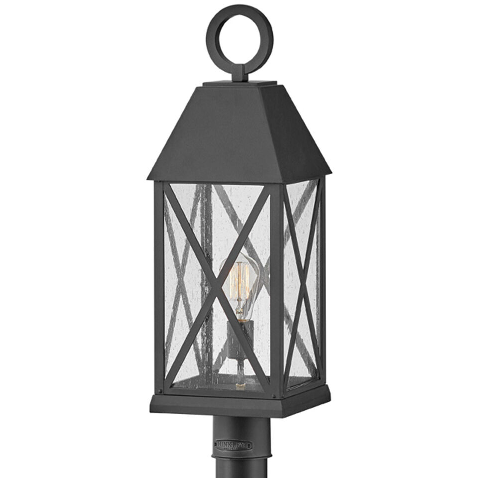 Briar 1 Light 25 inch Museum Black Outdoor Post Mount Lantern
