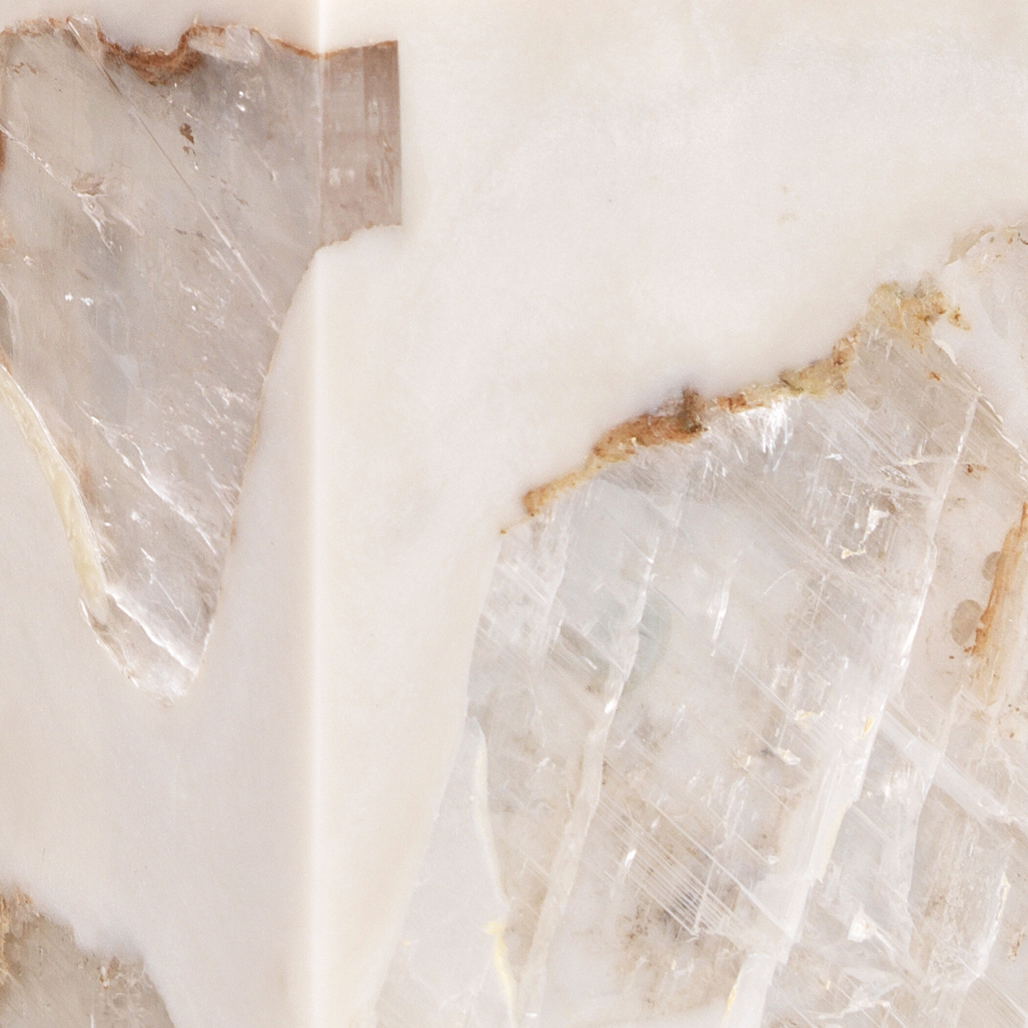 Slab 4.5 X 3.5 inch Clear Mica & Pearl Resin Bookends in Clear Mica and Pearl Resin, Set of 2