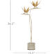 Paradiso 36.5 inch 25 watt Contemporary Silver Leaf and Contemporary Gold Leaf and Abalone Polished Concrete Table Lamp Portable Light