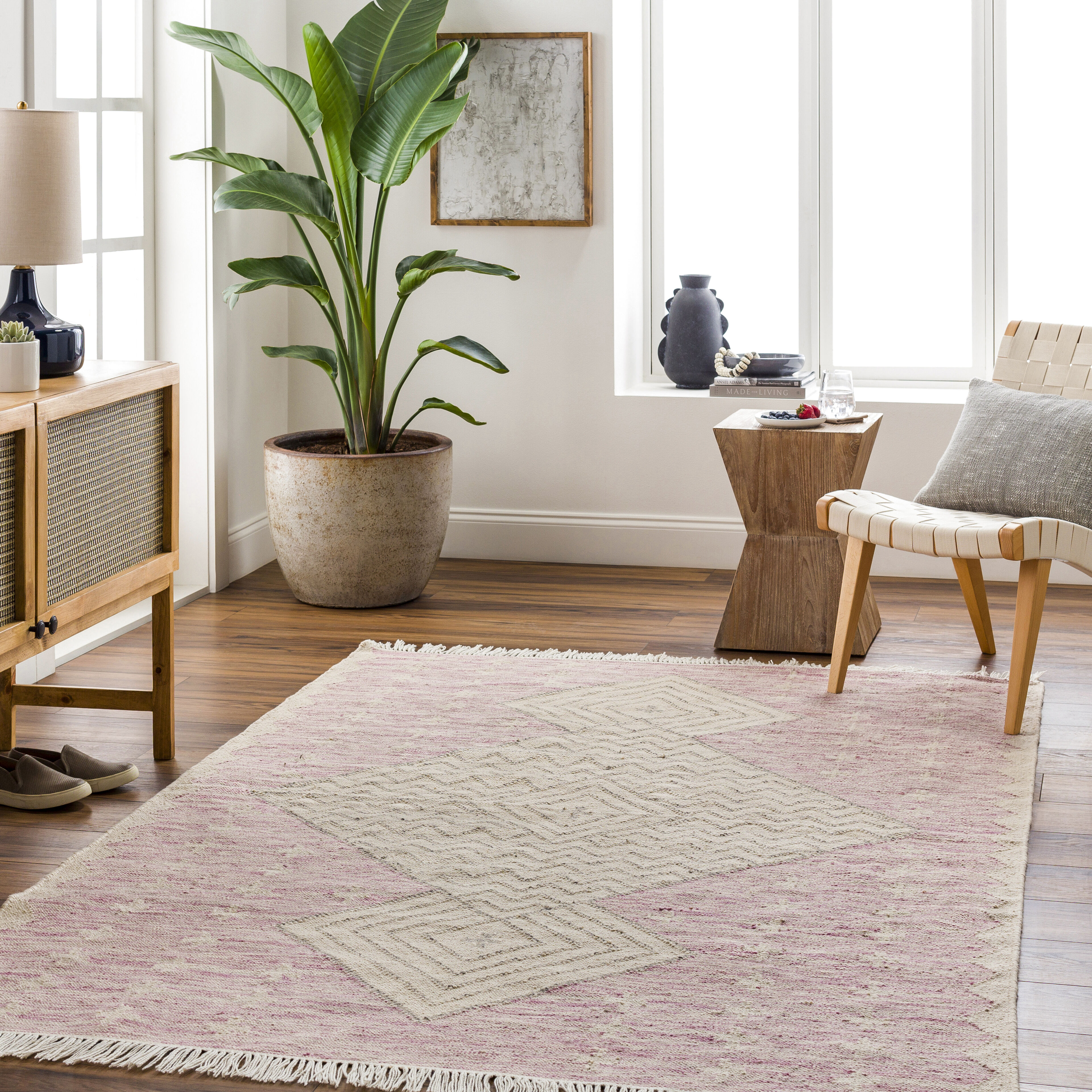 Bursa 120 X 96 inch Dusty Pink Rug, Rectangle