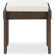 Ashby 19 inch Dark Brown Accent Stool