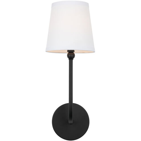 Dawson 1 Light 6 inch Matte Black Sconce Wall Light
