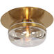 Nottingham 1 Light 13.75 inch Brass Flush Mount Ceiling Light, Medium