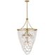 Myra 8 Light 24 inch Distressed Brass Chandelier Ceiling Light