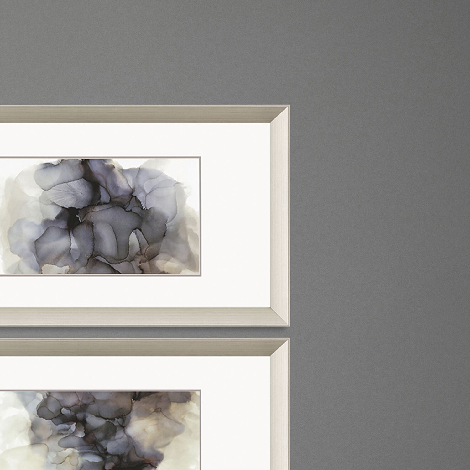 Abstract Gray and Beige and Black and Neutral Framed Art