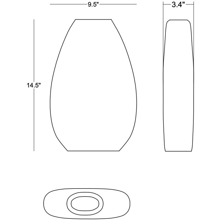 Albion 14.5 X 3.75 inch Vase