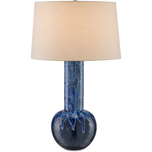 Kelmscott Gourd 31.5 inch 150 watt Reactive Blue Table Lamp Portable Light